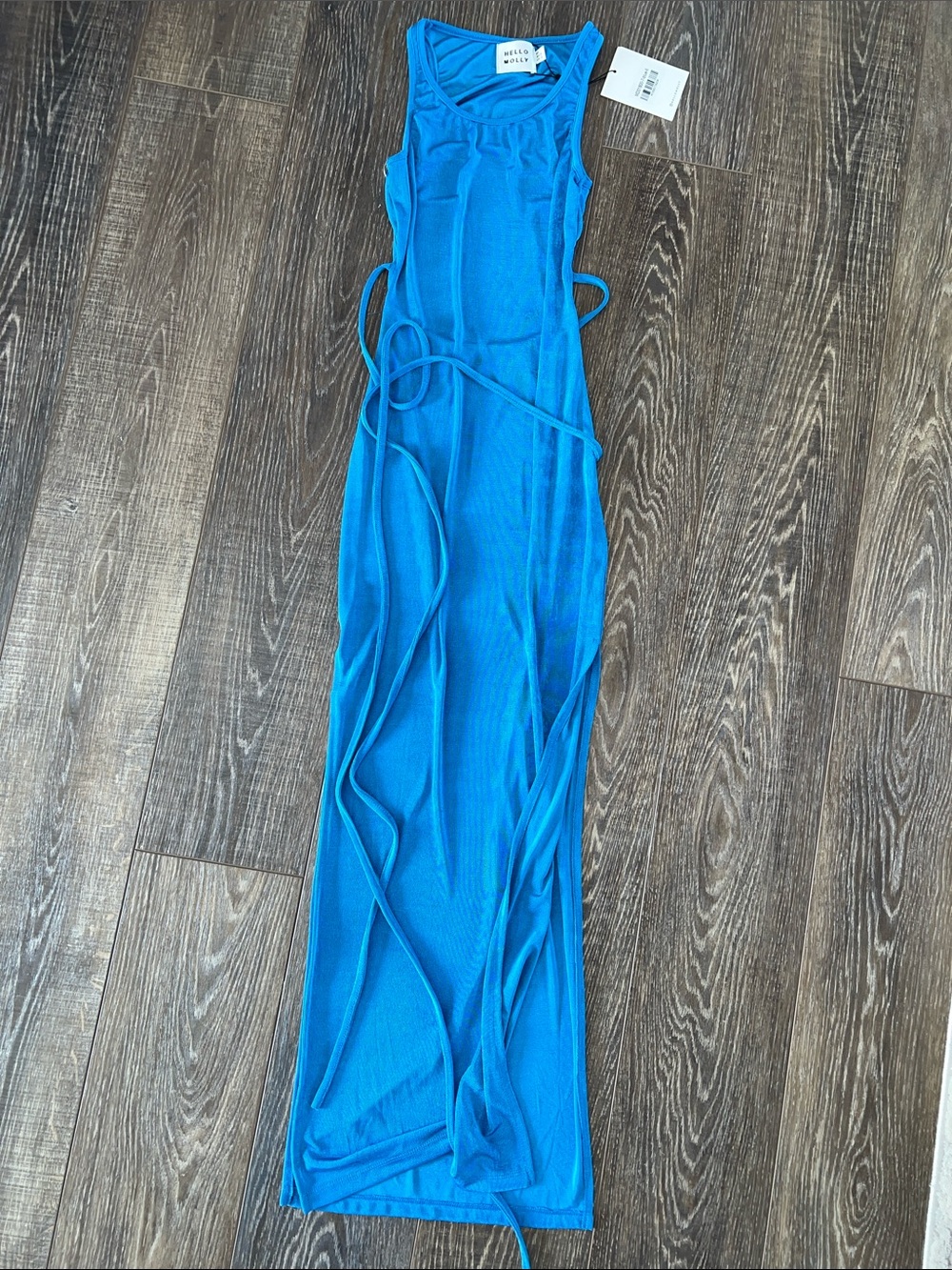 Blue Slinky Dress